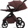 Детская коляска Peppy Monaco Plus 4 в 1 с автокреслом Verona Black и базой Burgundy (винный), рама коричневая