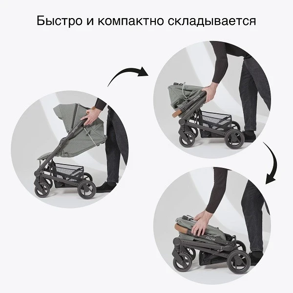 Детская прогулочная коляска Mutsy Nexo Moss grey