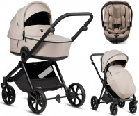Детская коляска Tutis Mio 3 Plus Essential New 3 в 1 с автокреслом Beno Beige 1622611 Moon Rock