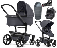 Детская коляска 4 в 1 Joolz Day 5 и автокресло Baby-Safe Core Midnight Grey2 и база Vario Base 5Z без адаптеров + конверт в подарок Stone grey
