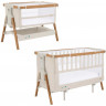Кровать-трансформер приставная Tutti Bambini CoZee XL 120х60 см GTD Scandinavian Walnut/Ecru