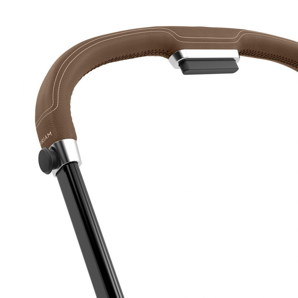 Коляска 3 в 1 Cybex Priam IV Chrome Brown complete и автокресло Aton S2 i-Size Hibiscus Red Mirage Grey