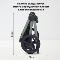 Детская коляска Rant Flex Therm Soft 4 в 1 с автокреслом Miro Graphite и базой Forest Green