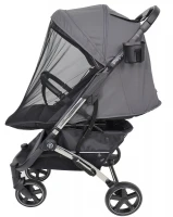 Коляска прогулочная Peppy Polo steel grey хром рама, сумка