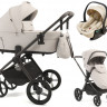 Детская коляска Peppy Soho 3 в 1 с автокреслом Jet Beige Taupe (бежевый), рама серо-бежевый