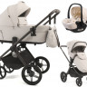 Детская коляска Peppy Soho 3 в 1 с автокреслом Verona Beige Taupe (бежевый), рама серо-бежевый