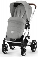 Коляска Cybex Talos S Lux SLV complete 2 в 1 Stone Grey с дождевиками