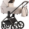 Детская коляска Peppy Monaco Thermo 4 в 1 с автокреслом Verona Brown и базой Beige (молочный), рама серо-коричневая