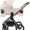 Детская коляска Peppy Monaco Thermo 4 в 1 с автокреслом Verona Brown и базой Beige (молочный), рама серо-коричневая