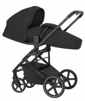 Коляска Carrello Alfa CRL-6522 2025 Cybex Aton S2 i-Size Moon Black 3 в 1 Rock Black