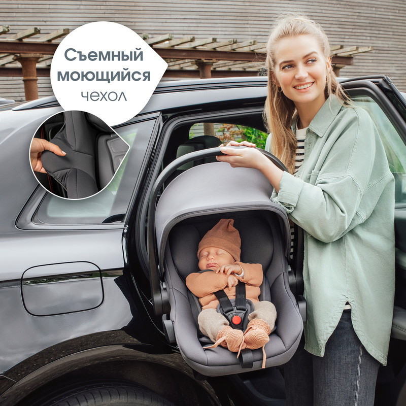 Коляска 4 в 1 Britax Roemer Smile 5Z LUX и автокресло Baby-Safe Core Frost Grey + Vario Base 5Z Urban Olive