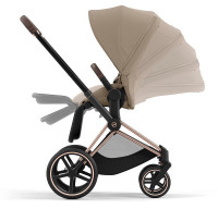 Коляска 2 в 1 Cybex Priam IV Rosegold complete Cozy Beige