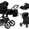 Детская коляска Peppy Monaco Thermo 3 в 1 с автокреслом Verona Black Black (черный), рама серо-коричневая