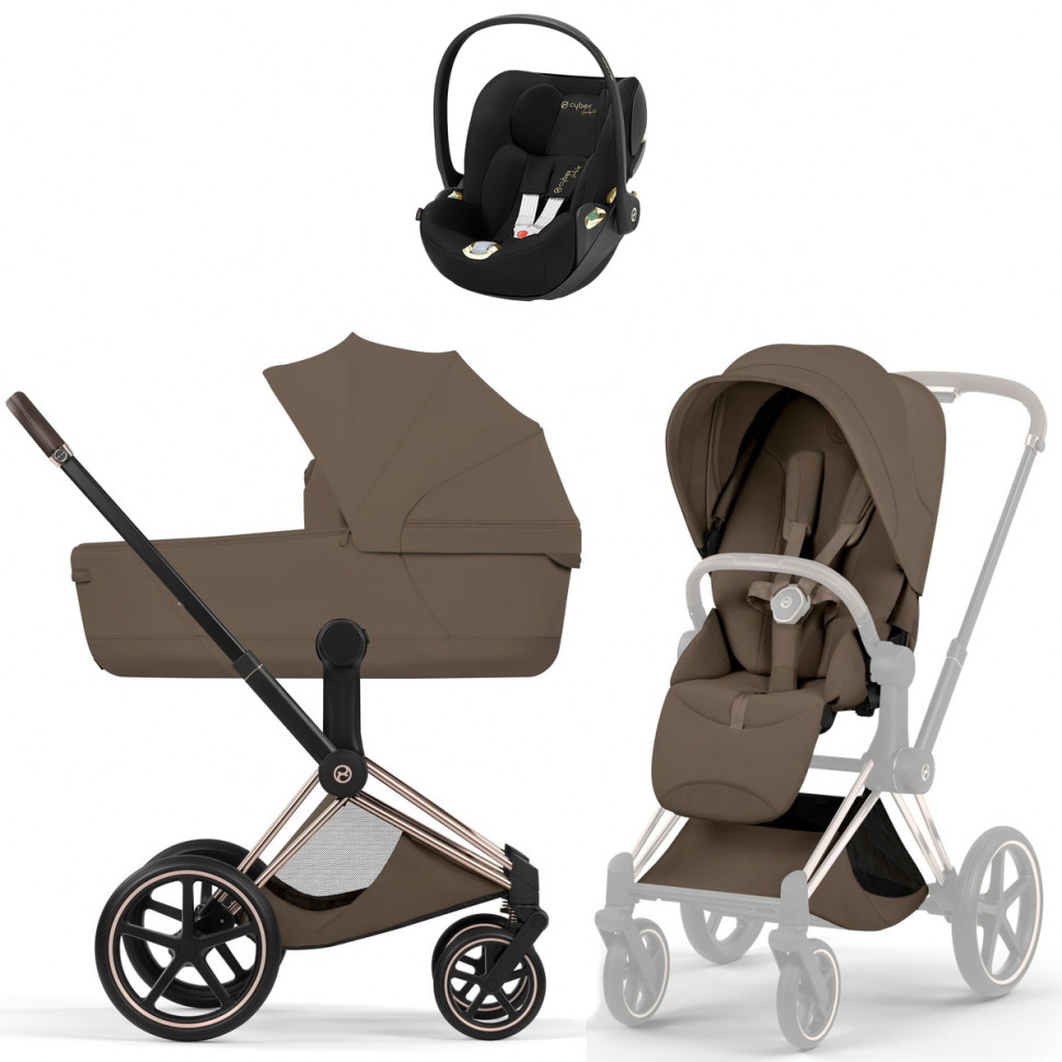 Коляска Cybex Priam V Rosegold Style Cloud T Jeremy Scott Wings 3 в 1 Coconut Brown