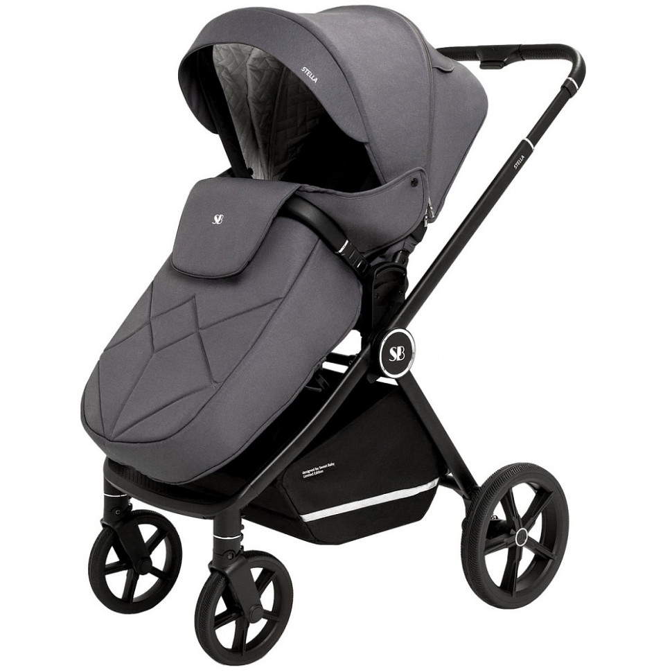 Коляска 3 в 1 Sweet Baby Stella + автокресло Premier Grey Dark Grey