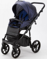 Детская коляска Adamex Bibione Deluxe 3 в 1 BI-SM09 (Т.СИН.ПЕРЛ.ПЕРФ.КОЖА)