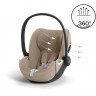 Коляска 3 в 1 Cybex Priam IV Rosegold complete и автокресло Cloud T i-Size Cozy Beige Plus Cozy Beige