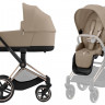 Коляска 3 в 1 Cybex Priam IV Rosegold complete и автокресло Cloud T i-Size Cozy Beige Plus Cozy Beige