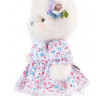 Мягкая игрушка TeddyTales Lina Медведь Незабудка пудинговый цвет с костюмом XS 15 см TT895132