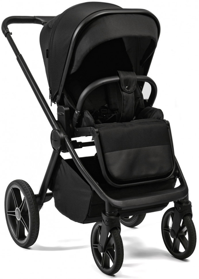 Детская коляска Peppy Monaco Plus 3 в 1 с автокреслом Verona Beige Black (черный), рама черная