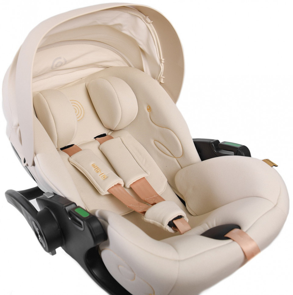 Детская коляска Peppy Monaco Plus 3 в 1 с автокреслом Verona Beige Black (черный), рама черная