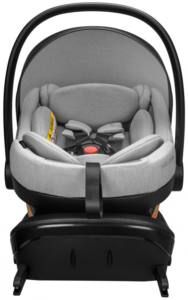 Детская коляска Peppy Monaco Plus 4 в 1 с автокреслом Welldon Crown 2 Grey и базой Cream (кремовый), рама бежевая