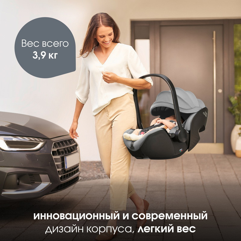 Детская коляска 3 в 1 Joolz Day 5 и автокресло Britax Roemer Baby-Safe Pro Style Mineral Grey без адаптеров Stone Grey