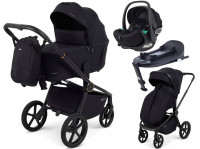 Детская коляска Rant Flex Therm Soft 4 в 1 с автокреслом Evomax Black и базой Gold Black