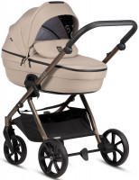 Детская коляска Tutis Uno 6 Plus Essential collection 4 в 1 с автокреслом Elo Lux EduSky Black и базой 1602146 Nougat с сумкой