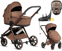 Детская коляска Tutis Mio 3 Plus Limited New 4 в 1 с автокреслом Beno Beige и базой 1622016 Hoopoe Brown