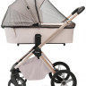 Детская коляска Peppy Monaco Plus 4 в 1 с автокреслом Welldon Crown 2 Beige и базой Beige (бежевый), рама беж, шлифованный алюминий