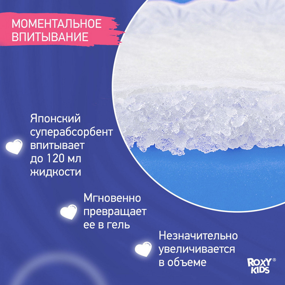 Прокладки Roxy-Kids Butterfly для груди универсальные 120 мл, 36 штук