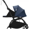 Коляска для новорожденных Stokke YOYO3 Newborn Pack 0+ рама чёрная Black Air France Blue