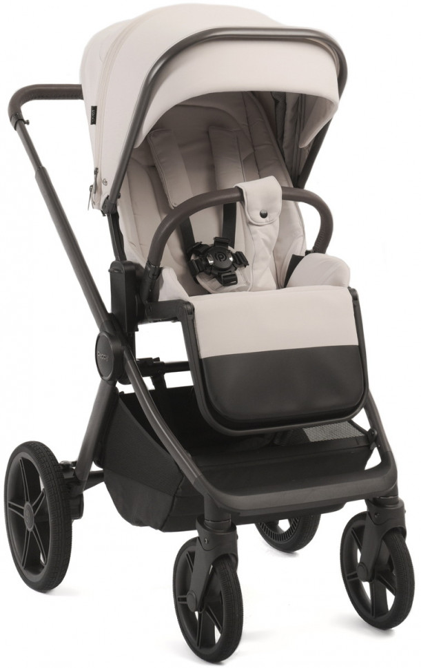 Детская коляска Peppy Soho 4 в 1 с автокреслом Verona Brown и базой Taupe (бежевый), рама серо-бежевый