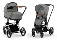 Коляска Cybex Priam IV Chrome Brown complete Cloud G Lava Grey Base G3 4 в 1 Mirage Grey