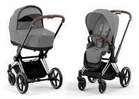 Коляска 2 в 1 Cybex Priam IV Chrome Brown complete Mirage Grey