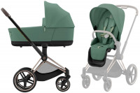 Коляска 2 в 1 Cybex Priam IV Rosegold complete Leaf Green