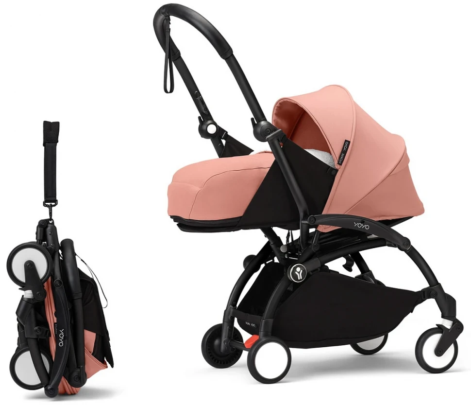 Коляска для новорожденных Stokke YOYO3 Newborn Pack 0+ рама чёрная Black Ginger