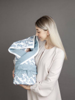 Конверт на выписку НаследникЪ Выжанова плед с поясом 95х95 01023-02022 ЧЗ мото