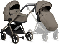 Детская коляска Tutis Mio 3 Plus Essential New 4 в 1 с автокреслом Beno Beige и базой 1622078 Taupe Deep