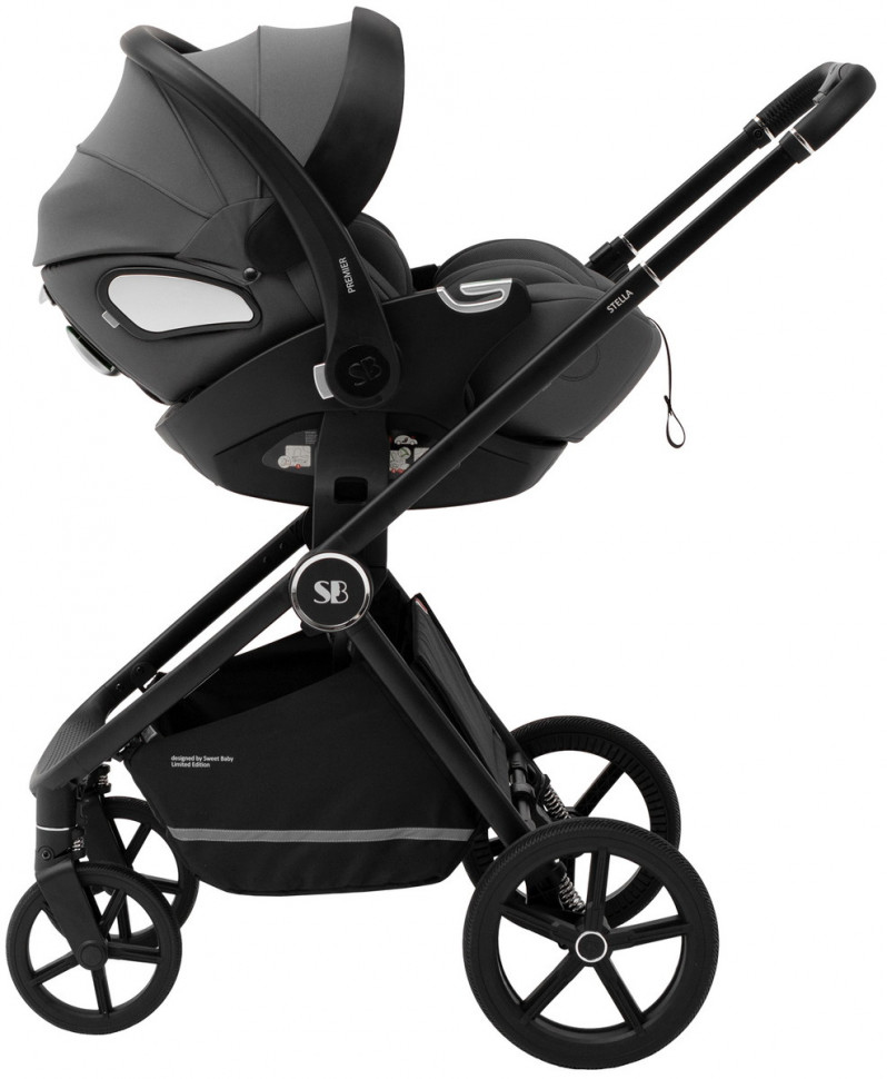 Коляска 3 в 1 Sweet Baby Rocco Air + автокресло Premier Grey Black (Air)