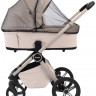 Детская коляска Peppy Monaco Plus 4 в 1 с автокреслом Verona Beige и базой Cream (кремовый), рама бежевая