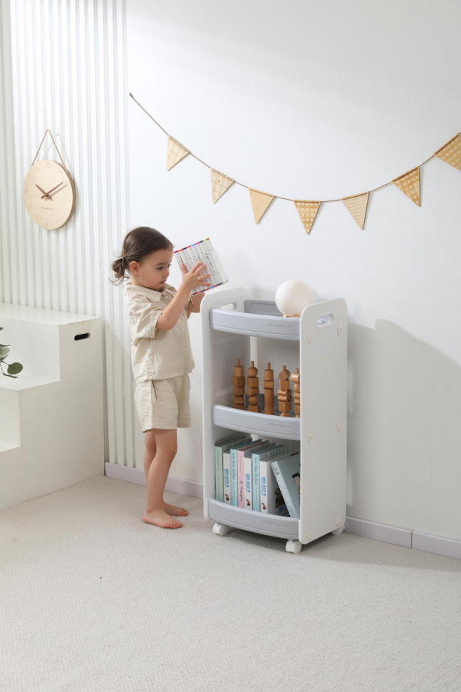 Тумба-стеллаж UNIX Kids Storagebox 3 levels Grey