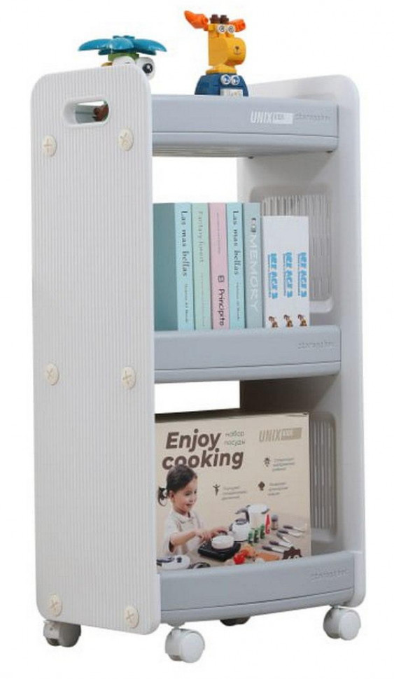 Тумба-стеллаж UNIX Kids Storagebox 3 levels Grey