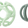 Прорезыватель Nattou Lapidou силикон 2 ШАРА mint + green grass 879064