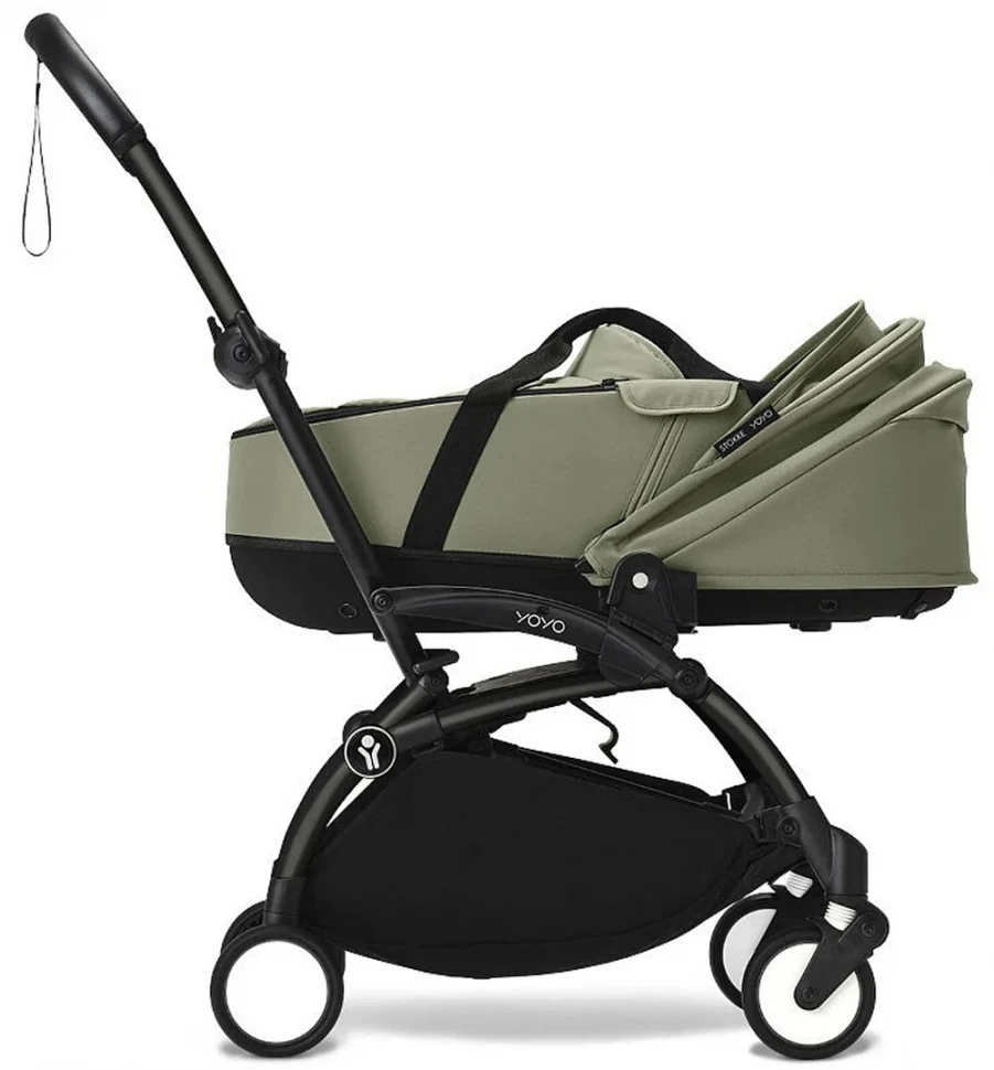 Коляска для новорожденных Stokke YOYO3 Newborn Shell 0+ рама чёрная Black Olive Коляска для новорожденных Stokke YOYO3 Newborn Shell 0+ рама чёрная Black Olive