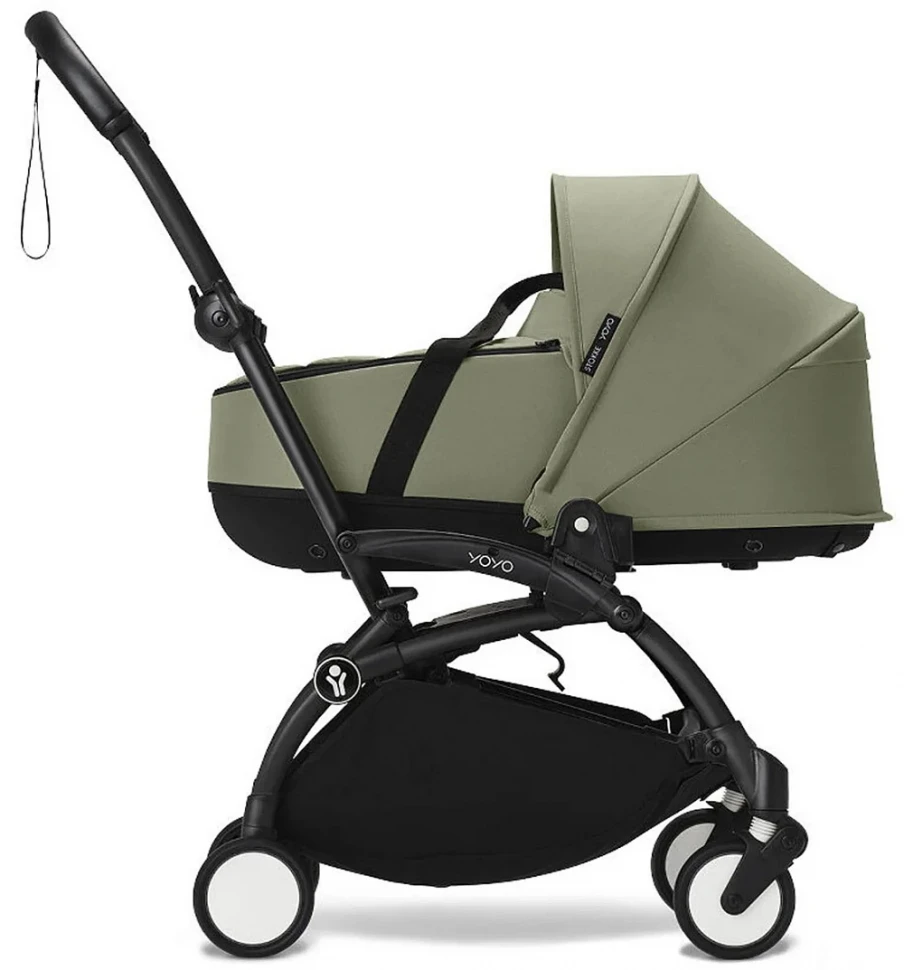 Коляска для новорожденных Stokke YOYO3 Newborn Shell 0+ рама чёрная Black Olive Коляска для новорожденных Stokke YOYO3 Newborn Shell 0+ рама чёрная Black Olive