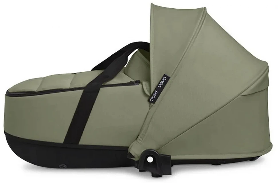 Коляска для новорожденных Stokke YOYO3 Newborn Shell 0+ рама чёрная Black Olive Коляска для новорожденных Stokke YOYO3 Newborn Shell 0+ рама чёрная Black Olive