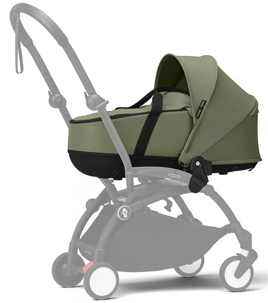 Коляска для новорожденных Stokke YOYO3 Newborn Shell 0+ рама чёрная Black Olive Коляска для новорожденных Stokke YOYO3 Newborn Shell 0+ рама чёрная Black Olive