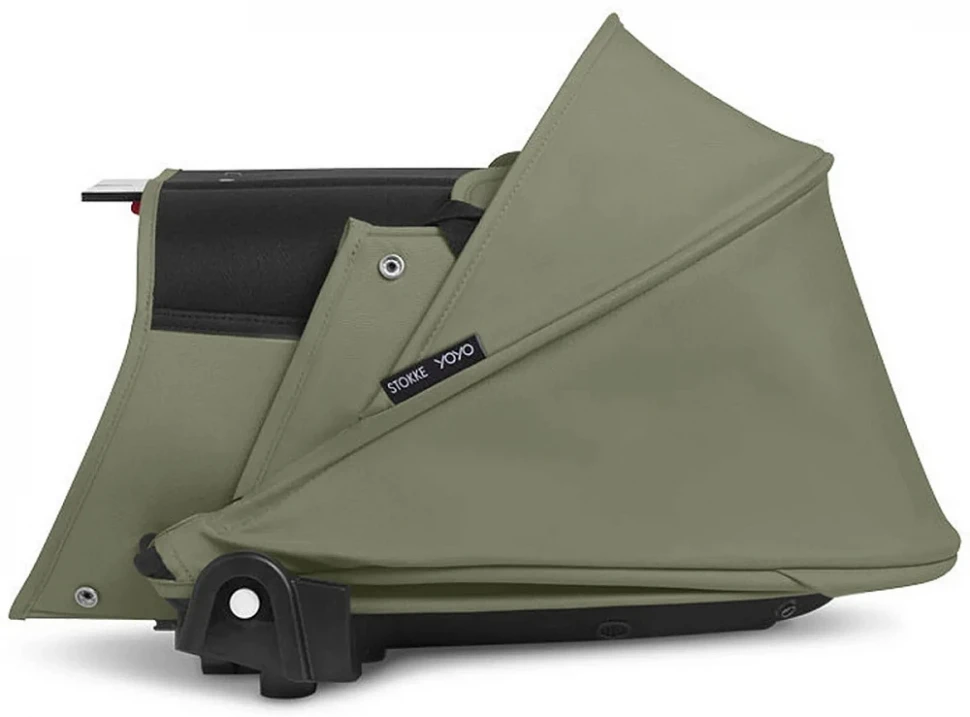 Коляска для новорожденных Stokke YOYO3 Newborn Shell 0+ рама чёрная Black Olive Коляска для новорожденных Stokke YOYO3 Newborn Shell 0+ рама чёрная Black Olive
